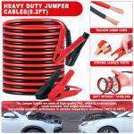 YJUSMAK Car Roadside Emergency Kit - Car Emergency Kit with Jumper Cables, Tow Rope, Folding Shovel, Safety Hammer, Reflective Warning Triangle, Car Safety Kits for Men, Women, Teenagers