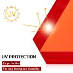 Resurhang 4 Pack Slow Moving Vehicle Triangle Sign 14 x 16 Inch Sticky Slow Moving Vehicle Triangle Sign Safety Vinyl Reflective Stickers for Cars Tractor Golf Cart Accessories