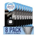 Febreze AUTO Air Freshener, Odor-Fighting Automotive Vent Clip, Noir Scent, 8 Count