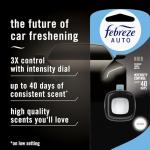 Febreze AUTO Air Freshener, Odor-Fighting Automotive Vent Clip, Noir Scent, 8 Count