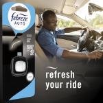 Febreze AUTO Air Freshener, Odor-Fighting Automotive Vent Clip, Noir Scent, 8 Count