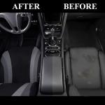 CAR PASS Line Rider Sporty Car Seat Covers Full Set with 4Pcs Waterproof Car Floor Mats Universal Fit Airbag Compatible Automotive Interior Covers for Sedans, Trucks,Vans,SUV (Combo Set, Black & Gray)