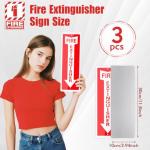 3 Pack Fire Extinguisher Sign, Aluminum Fire Extinguisher Signs with Six Expansion Tubes and Screws for Home Business, Fire Extinguisher Sticker Durable Waterproof and UV Protected Indoor & Outdoor