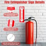 3 Pack Fire Extinguisher Sign, Aluminum Fire Extinguisher Signs with Six Expansion Tubes and Screws for Home Business, Fire Extinguisher Sticker Durable Waterproof and UV Protected Indoor & Outdoor