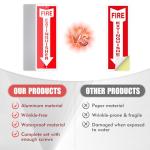 3 Pack Fire Extinguisher Sign, Aluminum Fire Extinguisher Signs with Six Expansion Tubes and Screws for Home Business, Fire Extinguisher Sticker Durable Waterproof and UV Protected Indoor & Outdoor