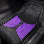 FH Group Automotive Floor Mats Purple Climaproof for All Weather Protection Universal Fit Heavy Duty Rubber fits Most Cars, SUVs, and Trucks, Full Set Trim to Fit Purple