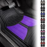 FH Group Automotive Floor Mats Purple Climaproof for All Weather Protection Universal Fit Heavy Duty Rubber fits Most Cars, SUVs, and Trucks, Full Set Trim to Fit Purple