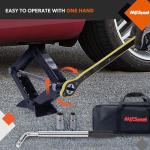 AV Steel Scissor Jack for Car 2 Ton (4409 lbs) Heavy-Duty Car Jack Kit, Universal Tire Tool Kit - Portable Lift Jack with Ratcheting Handle and L-Wrench for Auto SUV MPV