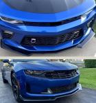 MUTUSAISI Front Bumper Lip Splitter Spoiler Compatible with 2016-2024 Chevy Camaro SS/ 2019-2024 LT LS RS, Air Chin Body Kit Accessories (Gloss Black)