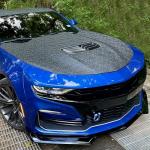 MUTUSAISI Front Bumper Lip Splitter Spoiler Compatible with 2016-2024 Chevy Camaro SS/ 2019-2024 LT LS RS, Air Chin Body Kit Accessories (Gloss Black)