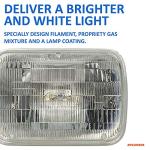 SYLVANIA H6054 SilverStar High Performance Halogen Sealed Beam Headlight 142x200, (Contains 1 Bulb), White, H6054ST.BX