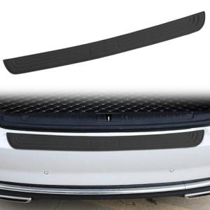 Pleoos Car Rear Bumper Guard Protector Anti-Collision Patch Anti-Scrape Rubber35.5inch x2.75inch Car/SUV Universal Rubber Anti-Scratch Trunk Exterior Accessories (Black)