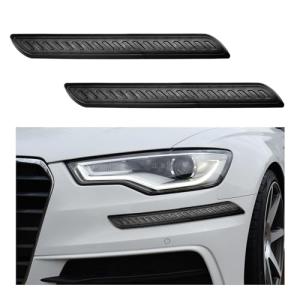 Suvnie 2 PCS Car Bumper Anti-Scratch Strips, Front and Rear Corner Bumper Guard Protector, Auto Rubber Bumper Anti Collision Decorative Trim, Universal for Most Cars, SUVs, Trucks (Long, Black)