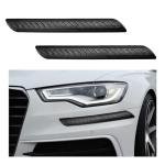 Suvnie 2 PCS Car Bumper Anti-Scratch Strips, Front and Rear Corner Bumper Guard Protector, Auto Rubber Bumper Anti Collision Decorative Trim, Universal for Most Cars, SUVs, Trucks (Long, Black)