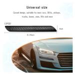 Suvnie 2 PCS Car Bumper Anti-Scratch Strips, Front and Rear Corner Bumper Guard Protector, Auto Rubber Bumper Anti Collision Decorative Trim, Universal for Most Cars, SUVs, Trucks (Long, Black)