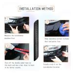 Suvnie 2 PCS Car Bumper Anti-Scratch Strips, Front and Rear Corner Bumper Guard Protector, Auto Rubber Bumper Anti Collision Decorative Trim, Universal for Most Cars, SUVs, Trucks (Long, Black)