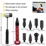 Winsall Auto Body Dent Puller Kit, Paintless Dent Repair Tool Adjustable Car Dent Remover Kit with Rubber Hammer and Metal Tap Down Pen for Auto Hail Damage Repair & Other Metal Surface 39PCS