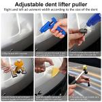 Winsall Auto Body Dent Puller Kit, Paintless Dent Repair Tool Adjustable Car Dent Remover Kit with Rubber Hammer and Metal Tap Down Pen for Auto Hail Damage Repair & Other Metal Surface 39PCS