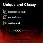 Black Red American Flag License Plate Frames, American Flag Car Accessories for Women & Men，US Car Plate License Plate Holder，Aluminum License Plate Frame Fits Standard Vehicles Size 12.2 x 6 Inch