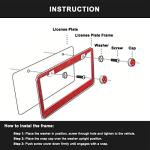 TZARROT Red Bling Rhinestone License Plate Frames for Women, Metal Rust-Proof License Plate Cover Bling Car Accessories for Women Girls