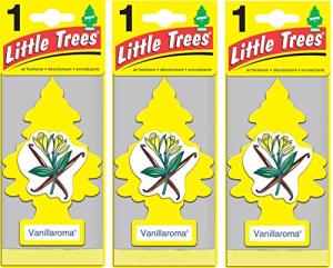 LITTLE TREES Car Air Freshener | Hanging Paper Tree for Home or Car | Vanillaroma | 3 Pack