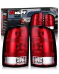 OKLPF Rear Brake Tail Light Compatible With 2007-2014 GMC Sierra 1500 2500HD 3500HD Replace 25958484 25958485,Replace Red Taillight Assembly,Driver and Passenger Side,Included Bulbs and Harness