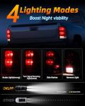 OKLPF Rear Brake Tail Light Compatible With 2007-2014 GMC Sierra 1500 2500HD 3500HD Replace 25958484 25958485,Replace Red Taillight Assembly,Driver and Passenger Side,Included Bulbs and Harness