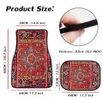 EOHMAK Car Floor Mats Non-Slip Automotive Floor Mats All-Weather Front Rear Car Floor Foot Mat Sets of 4 Pieces Foot Mats Rugs Carpet for Car Trucks SUV Sedans (Red)