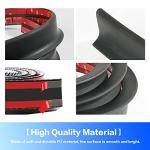 Car Trunk Spoiler Roof Lip Kit,3D PU Rear Trunk Lip or Roof Spoiler Sticker Bar with Carbon Fiber Pattern,Car Rear Spoiler Exterior Rear Spoiler Kit, Punch-Free Installation(Matte Black)