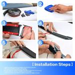 Car Trunk Spoiler Roof Lip Kit,3D PU Rear Trunk Lip or Roof Spoiler Sticker Bar with Carbon Fiber Pattern,Car Rear Spoiler Exterior Rear Spoiler Kit, Punch-Free Installation(Matte Black)