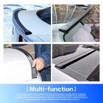 Car Trunk Spoiler Roof Lip Kit,3D PU Rear Trunk Lip or Roof Spoiler Sticker Bar with Carbon Fiber Pattern,Car Rear Spoiler Exterior Rear Spoiler Kit, Punch-Free Installation(Matte Black)