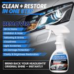 CYTITZHN Headlight Restoration Cleaner – Instant Removal of Oxidation, Yellowing & Stains, Restores Cloudy Headlamps to Like New Condition, Portable Spray for All Cars – 200ml/6.8oz