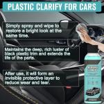 2PCS Plastic Clarify For Cars, Waterless Spray Wax, Plastic Clarify, All-In-One Detailer For Car Interiors & Exteriors, Plastic Rubber Leather Restorer For Cars
