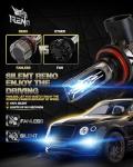 RENO H11 Bulb, H11 Fog Lights Bulb, H11 Light Bulbs Fanless In Line H9 H8 Car Fog Bulb Plug and Play, Pack of 2