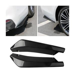 Mandark 2PCS Car Rear Bumper Diffuser Spoilers, Anti-Scratch Vehicle Rear Bumper Lip Diffuser Splitter Canard Protector, Universal Auto Front Bumper Side Skirt Spoiler Splitter Lip Body Kit (Black)