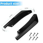 Mandark 2PCS Car Rear Bumper Diffuser Spoilers, Anti-Scratch Vehicle Rear Bumper Lip Diffuser Splitter Canard Protector, Universal Auto Front Bumper Side Skirt Spoiler Splitter Lip Body Kit (Black)