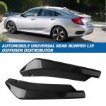 Mandark 2PCS Car Rear Bumper Diffuser Spoilers, Anti-Scratch Vehicle Rear Bumper Lip Diffuser Splitter Canard Protector, Universal Auto Front Bumper Side Skirt Spoiler Splitter Lip Body Kit (Black)