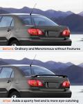 FINDAUTO ABS Rear Trunk Spoiler Wing with 3rd Brake Light Fits for 2003-2013 for Toyota Corolla Trunk Lip Spoiler