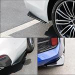 Mandark 2PCS Car Rear Bumper Diffuser Spoilers, Anti-Scratch Vehicle Rear Bumper Lip Diffuser Splitter Canard Protector, Universal Auto Front Bumper Side Skirt Spoiler Splitter Lip Body Kit (Black)