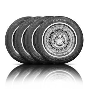 Set of 4 (FOUR) Travelstar UN106 All Season 14mm White Wall Radial Passenger Car Tire - 155/80R13 79T + Road Hazard Warranty Included 155/80/13 (Tire Only)