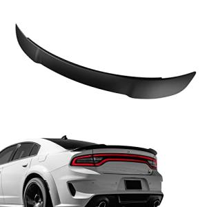 SCITOO Rear Spoiler Wing, Hard ABS Rear Trunk Spoiler Rear Wing Fits for 2011-2020 for Dodge Charger Sedan (Matte Black)