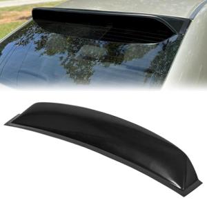 ECOTRIC Roof Spoiler Compatible with 2006-2015 Honda Civic 4DR Sedan, Window Deflector Black Rear Visor Vent Wing, ABS Guards Shade