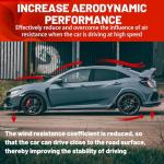 ECOTRIC Roof Spoiler Compatible with 2006-2015 Honda Civic 4DR Sedan, Window Deflector Black Rear Visor Vent Wing, ABS Guards Shade