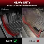 LASFIT Floor Mats for Cadillac XT4 2019-2025, All Weather TPE Custom Fit Automotive Floor Mats for Cars, 1st and 2nd Row Car Floor Mats Full Set for Cadillac XT4 Accessories, 3 PCS, Black