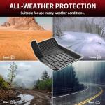 LASFIT Floor Mats for Cadillac XT4 2019-2025, All Weather TPE Custom Fit Automotive Floor Mats for Cars, 1st and 2nd Row Car Floor Mats Full Set for Cadillac XT4 Accessories, 3 PCS, Black