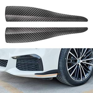 TOMALL 2Pcs Universal Car Corner Protecor Carbon Fiber Strip Stickers for Front Rear Bumper Fender Guard Car Body Anti-Collision Strip Accessories for Cars SUV Truck