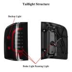 vvavv LED Tail Lights Compatible with 2007-2013 Chevy Silverado 1500 2007-2014 Silverado 2500 HD/3500 HD, LED Tube Rear Light Lamp Dark Smoke Replace A Pair