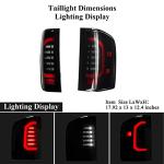 vvavv LED Tail Lights Compatible with 2007-2013 Chevy Silverado 1500 2007-2014 Silverado 2500 HD/3500 HD, LED Tube Rear Light Lamp Dark Smoke Replace A Pair