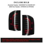 vvavv LED Tail Lights Compatible with 2007-2013 Chevy Silverado 1500 2007-2014 Silverado 2500 HD/3500 HD, LED Tube Rear Light Lamp Dark Smoke Replace A Pair