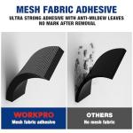 WORKPRO Garage Car Door Protector, 2 Pack Garage Wall Protector with 1.18” Ultra Thickness and Mesh Fabric Adhesive, Resilient NBR Foam Car Door Bumper Guards for Collision Protection